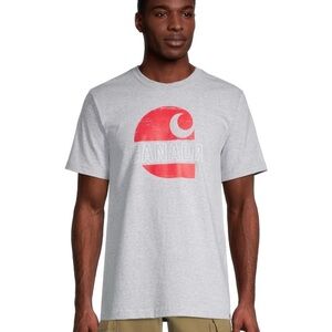 Carhartt Gray Short Sleeve Tee with Red Canada logo